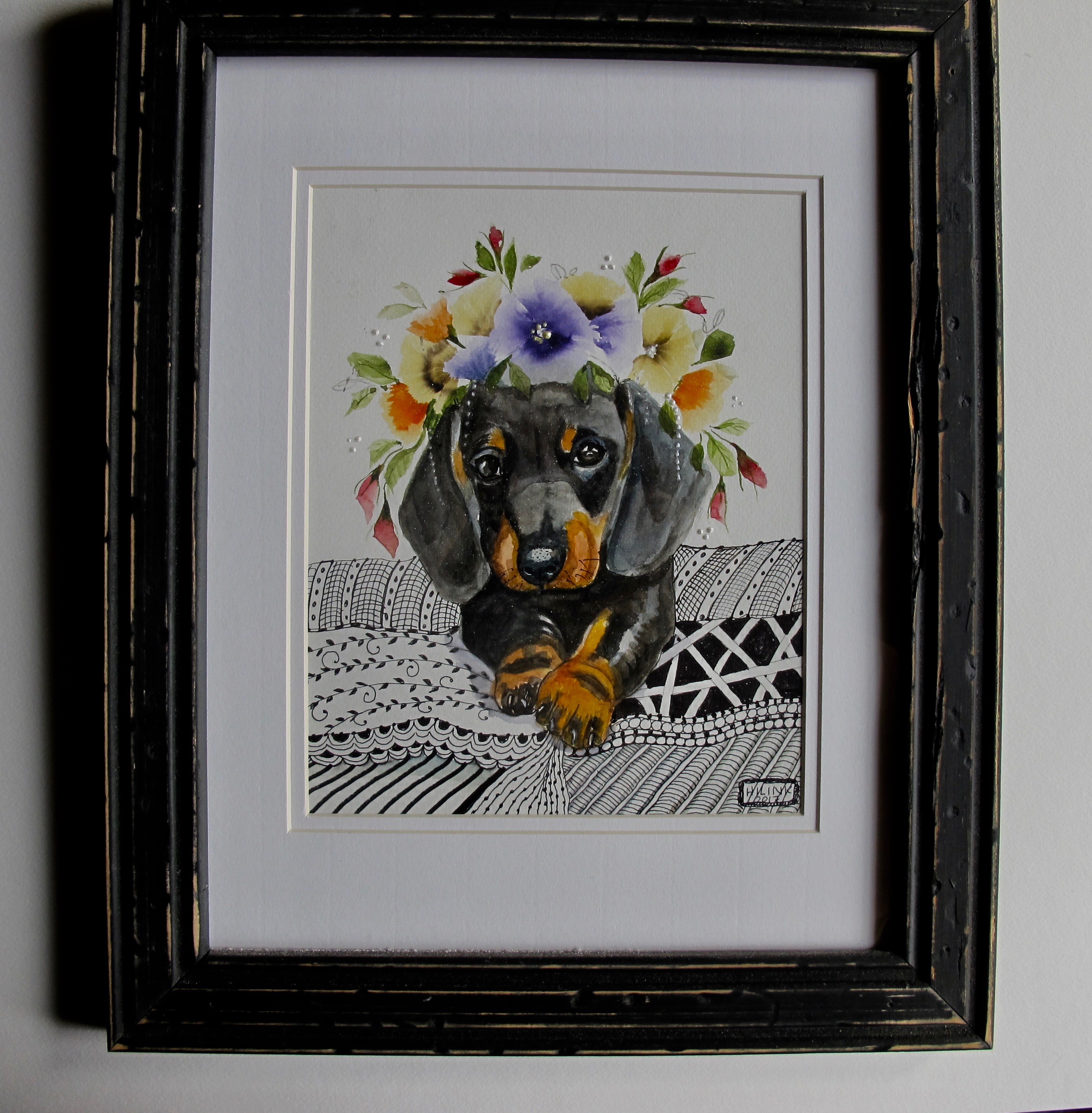 Dachshund Original Watercolor
